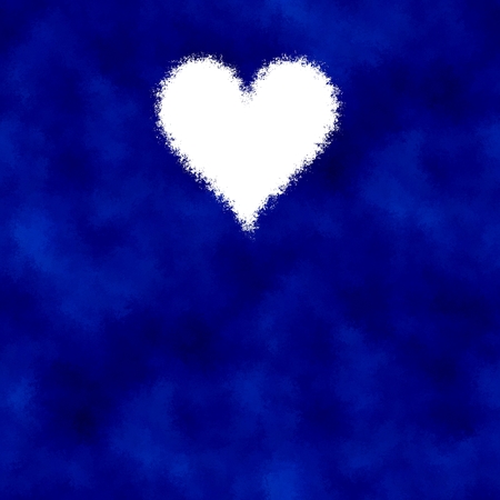 Deep royal blue design with heart shape の写真素材