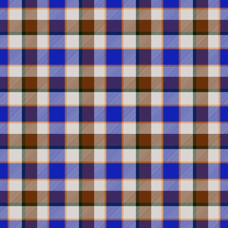 Blue and brown checkered seamless pattern designの写真素材