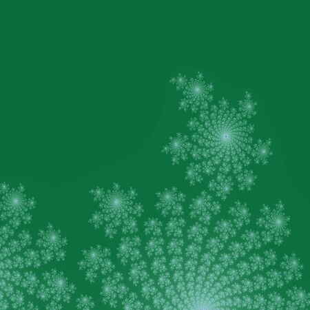 Soft white floral design on green backgroundの写真素材