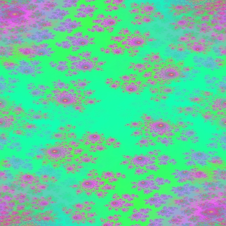 Fantasy bloom ornate magical cyan green and pink soft pattern designの写真素材