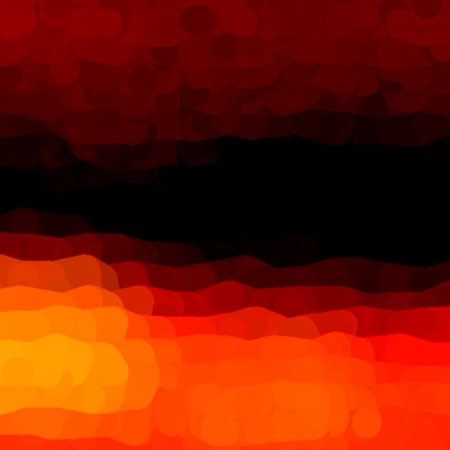 Orange and black abstract matrix mesh futuristic blur defocused background dark spaceの写真素材