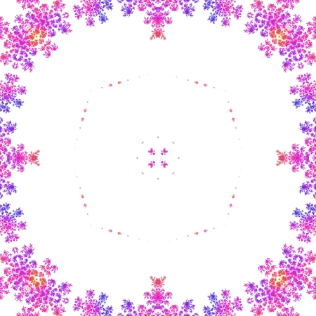 Floral graphic pink purple square frame framed backgroundの写真素材