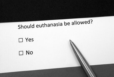 Should euthanasia be allowed?の写真素材