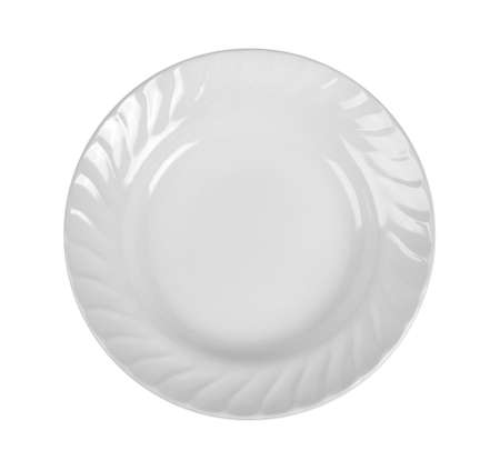 plate isolated on white backgroundの写真素材