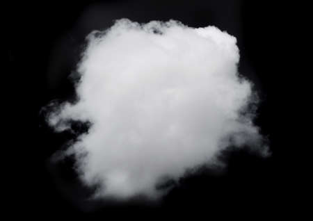 white Clouds on black backgroundの写真素材