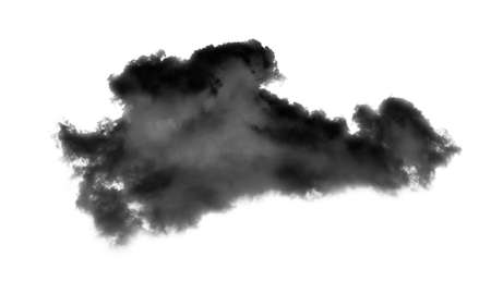 black Clouds on white backgroundの写真素材