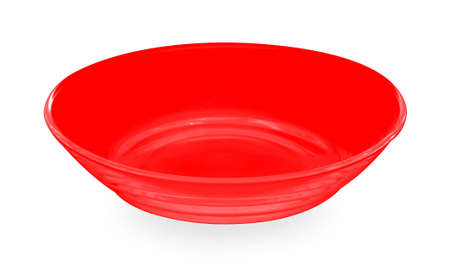 glass bowl isolated on white backgroundの写真素材