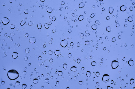 Water drops on the glass