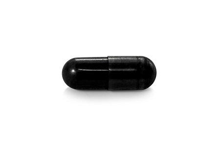 activated charcoal isolated on white backgroundの写真素材