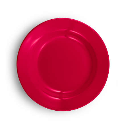 empty plate on white background.の写真素材