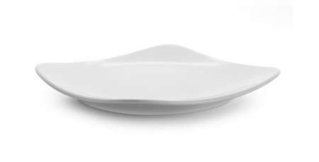 white plate isolated on white backgroundの写真素材