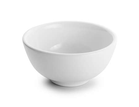 empty bowl on white backgroundの写真素材