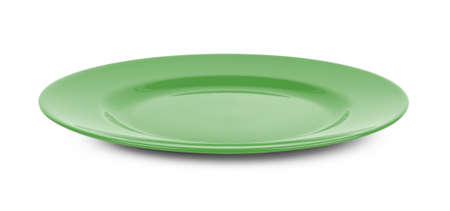 empty plate on white backgroundの写真素材