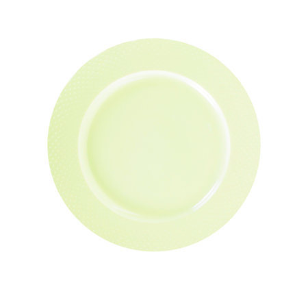 empty plate isolated on white backgroundの写真素材