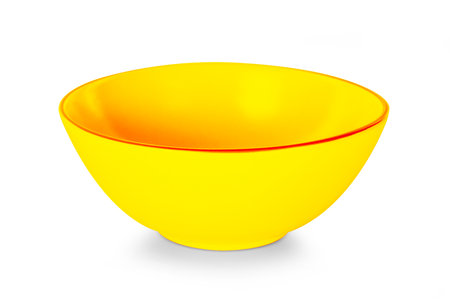 empty bowl isolated on white backgroundの写真素材