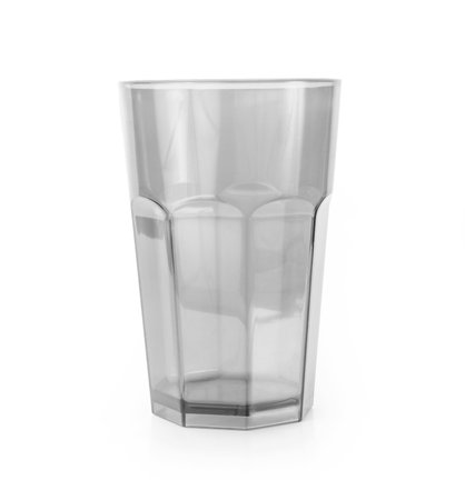 Empty glass isolated on a white background.の写真素材