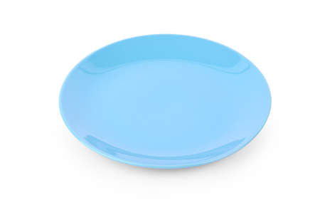 empty plate on white backgroundの写真素材