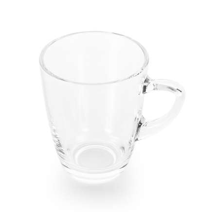 empty glass isolated on white backgroundの写真素材