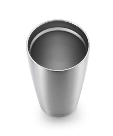 Empty hot cup isolated on white background.の写真素材