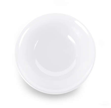 empty bowl on white backgroundの写真素材
