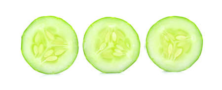 cucumber isolated on white backgroundの写真素材