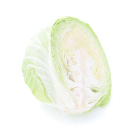 cabbage isolated on white backgroundの写真素材