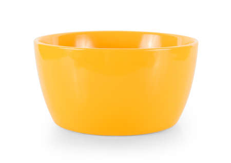 empty bowl isolated on white backgroundの写真素材