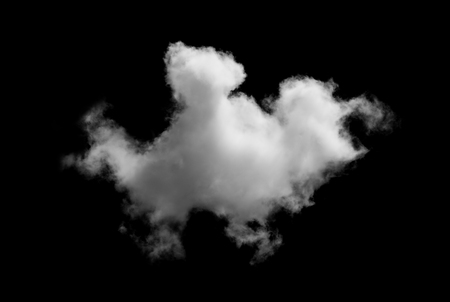 white Clouds on black background.の写真素材