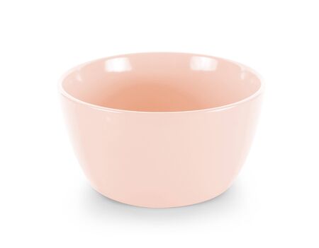 empty color bowl on white backgroundの写真素材