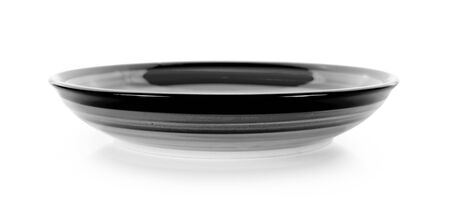empty plate on white backgroundの写真素材