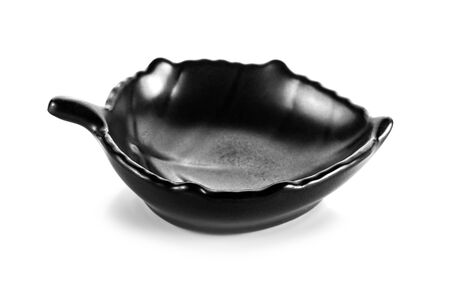 empty ceramic bowl on white backgroundの写真素材