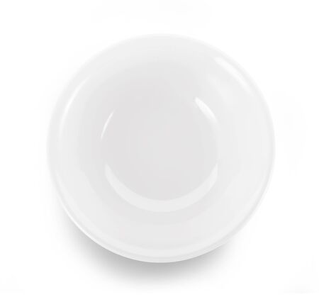 empty bowl on white backgroundの写真素材