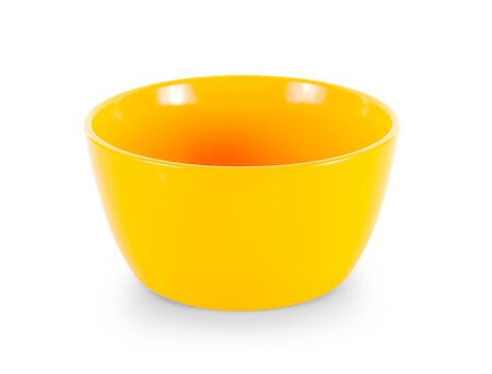 empty color bowl on white backgroundの写真素材