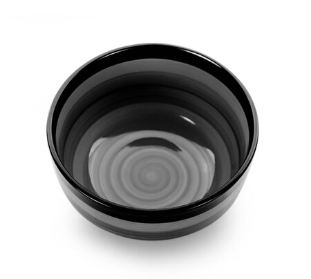empty color bowl on white backgroundの写真素材