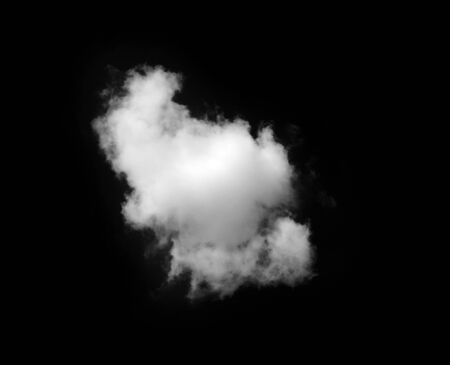 white Clouds on black background.の写真素材