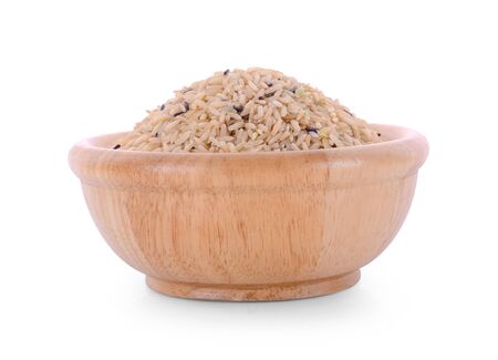 rice bowl on white backgroundの写真素材