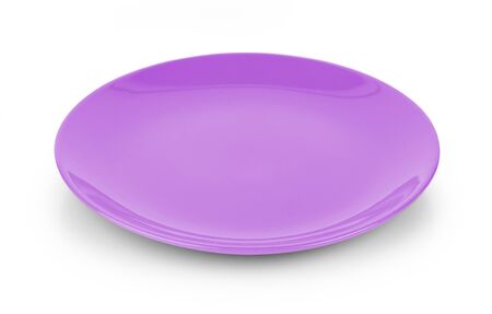 empty plate isolated on white background.の写真素材