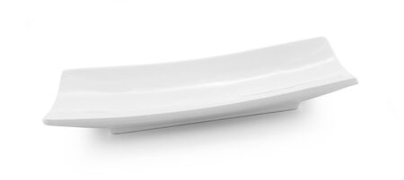 white plate isolate on white backgroundの写真素材