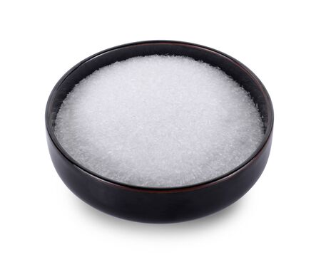 monosodium glutamate on white backgroundの写真素材