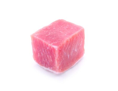 Fresh raw pork meat isolated white backgroundの写真素材
