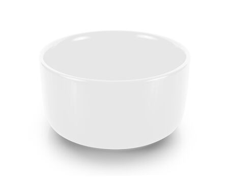 empty bowl isolated on white backgroundの写真素材