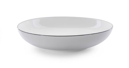 empty plate on white backgroundの写真素材