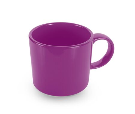 empty cup on white backgroundの写真素材