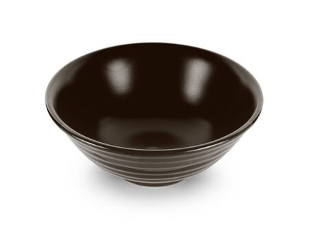 empty bowl isolated on white backgroundの写真素材