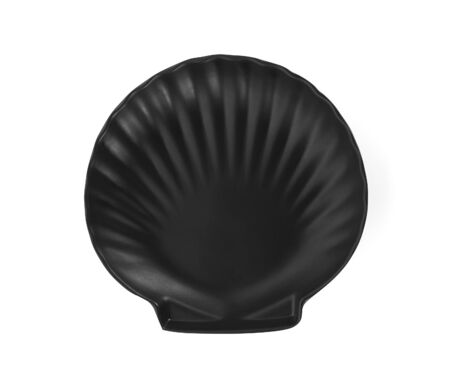 empty plate on white backgroundの写真素材