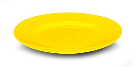 empty plate on white backgroundの写真素材