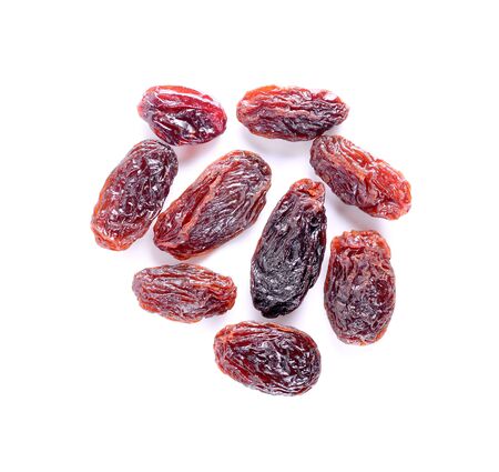Raisins isolated on white background.の写真素材