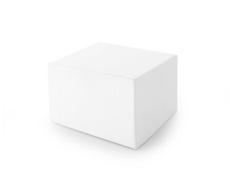empty white box on white backgroundの写真素材