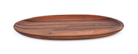 Wood plate isolated on white backgroundの写真素材