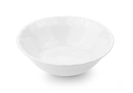 empty bowl isolated on white backgroundの写真素材
